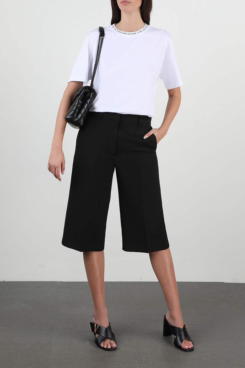 Logo Rib T-Shirt in White